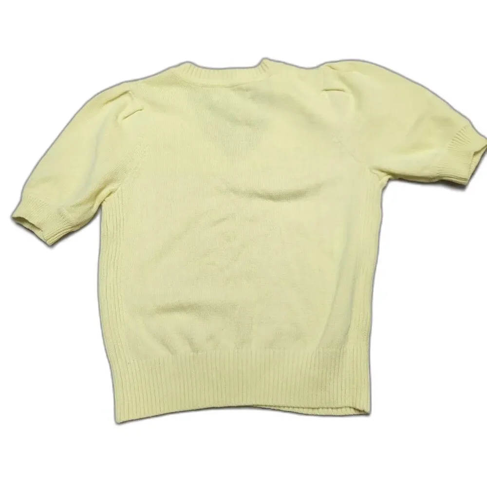 Loft Women's Yellow Short Sleeve Sweater Size Small